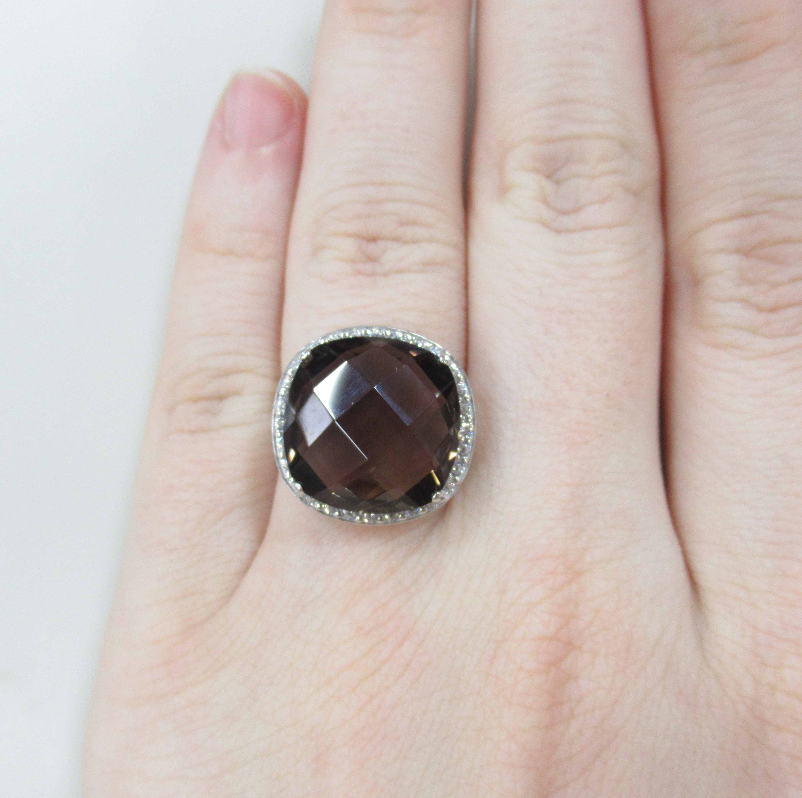 Серебряное кольцо с раухтопазом